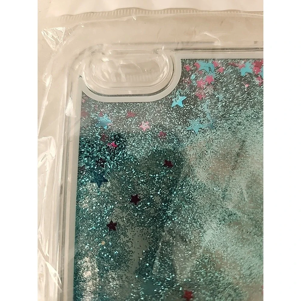 NIB Bling Sparkle IPhone 4 Hard Case Shining Glitter Stars Liquid Quicksand NEW
